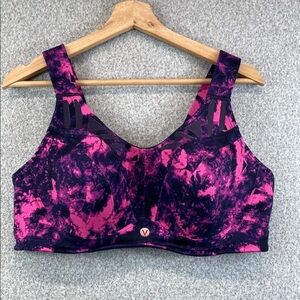 Livi activewear sports bra 42D tie dye purple pink full coverage support